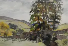 Derbyshire Landscape by John Chirnside, 1960, watercolour, offered Nov 2024