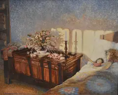 Afternoon Nap by Stephen Darbishire, oil on board, offered Oct 2024