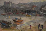 scarborough by Valtaris Berzins, oil on board, offered Oct 2024