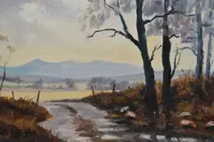Bennachie from the East by David Wright, oil on canvas, offered Oct 2024