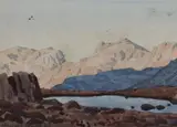 Mickledore and the Scafells from Three by Philip Macleod Coupe, watercolour, offered Oct 2024
