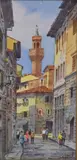 Via Dei Neri by Giovani Ospitali, watercolour, offered Oct 2024