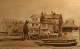 Prospect of Whitby, in the 1930s by Dennis John Hanceri, watercolor, offered Oct 2024