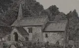 Culbone Church II by Brian Hanscomb, engraving, offered Oct 2024