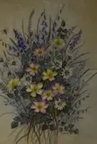 Country Flowers by E.L Slinger, watercolour, offered Oct 2024