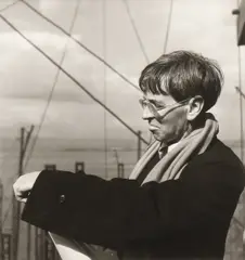 War Artist Stanley Spencer sketching in the Clyde Shipyards by William MacQuitty, Silver gelatin print, printed later, image size, sold Mar 2026