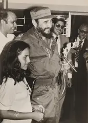 Castro Puro y Nina, Havana, c.1975 Vintage silver gelatin press print, image/sheet size 32.5 x 23.8cm, with the photographer's studio stamp verso by Alberto Korda, print, offered Mar 2026
