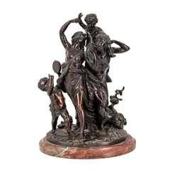 Triumph of Bacchus by Michel Clodion, bronze, sold Mar 2026