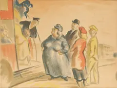 The Bus Stop by Edward Ardizzone, lithograph, offered Feb 2026