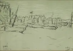 Deal Sketch by L. S. Lowry, lithograph, sold Feb 2026