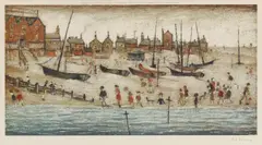 Deal Beach by L. S. Lowry, pencil, sold Feb 2026