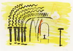Tickencote by John Piper C.H., pencil, sold Feb 2026