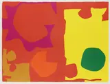 Six in Vermilion with Green in Yellow by Patrick Heron, pencil, sold Feb 2026