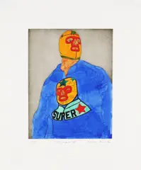 Ms Super by Peter Blake, pencil, offered Feb 2026