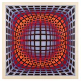 Uran II 1979 signed and numbered 38/50 in pencil screenprint in colours on wove framed/unglazed ARR Dimensions:image 62 x 61.5cm by Victor Vasarely, pencil, offered Feb 2026