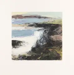 Fractured Shoreline VIII by Donald Teskey, pencil, sold Feb 2026