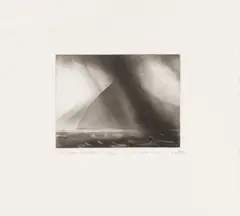 The Great Blasket by Norman Ackroyd, pencil, sold Feb 2026