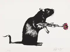 The Warrior by Blek le Rat, pencil, sold Feb 2026