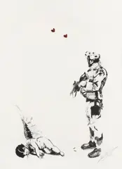 Friendly Fire by Antony Micallef, pencil, sold Feb 2026