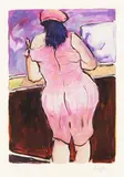 Woman in Red Lion Pub by Bob Dylan, pencil, sold Feb 2026