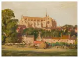 Cathedral by Alfred Hayward, oil on canvas, sold Feb 2026