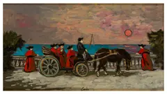 Sulla Carrozzella by Nino Caffè, oil on panel, offered Feb 2026