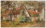 Country house by Hugo Vilfred Pedersen, oil on canvas, offered Feb 2026