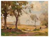 Landscape with sheep by William Miller Frazer, oil on canvas, sold Feb 2026