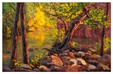 Early Fall - Oak Creek by Michael L. Coleman, oil on board, sold Feb 2026