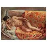 Reclining Nude by Manuel Tavares, oil on canvas, offered Feb 2026