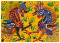 Rinha de Galos by Francisco Da Silva, oil, offered Feb 2026
