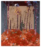 By the Light of the Moon and that of the Red Planet by Joshua Raz, oil on canvas, sold Feb 2026