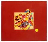 Brexit II and Space Frame I by Jonathan Bayer, acrylic on canvas, offered Feb 2026
