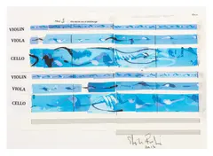 The North Sea at Aldeburgh by Stephen Farthing, mixed media, offered Feb 2026