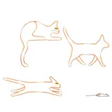 Cat and Mouse by Henry Piper, acrylic and steel, offered Feb 2026