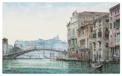 Academia Bridge by Jonathan Pike, watercolour, sold Feb 2026