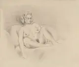 Untitled by Stephen Ward, pencil & watercolour, sold Feb 2026
