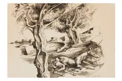 Phaistos by Michael Ayrton, ink, sold Feb 2026