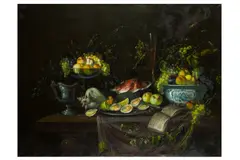 Bodegón con ostras signed 'J by José Muñoz, oil on canvas, sold Feb 2026