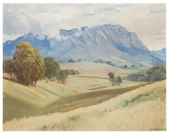 Mount Roland by Leonard Long, oil on board, sold Feb 2026