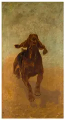 On the scent by Thomas Blinks, oil on canvas, sold Feb 2026