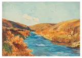 Landscape with River by Arthur Wardle, watercolour and gouache on paper, offered Feb 2026