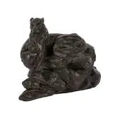 Maquette for Leopard Lying on Rocks II by Dylan Lewis, bronze, sold Feb 2026
