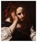 Portrait of a young girl by Jacop Vignali, oil on canvas, offered Jan 2026