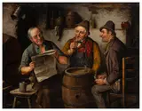 Wirtshauspolitik by Carl Ostersetzer, oil on panel, offered Jan 2026