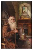 Monastery life by Georg Roessler, oil on board, sold Jan 2026