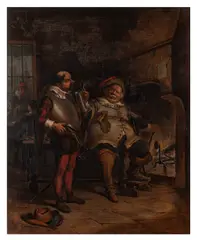 Falstaff And Bardolph from Shakespeare's King Henry by F. O. C. Darley, oil on canvas, offered Jan 2026