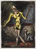 Le Clown Jaune by Georges Rouault, Aquatint printed in colours, offered May 2025