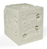 Eroded Brillo Box by Daniel Arsham, Cast resin multiple with quartz crystal, sold May 2025