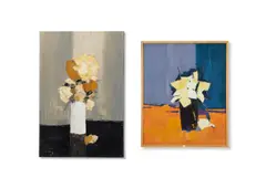Vase de fleurs by Marcel Demagny, Oil on canvas, sold May 2025